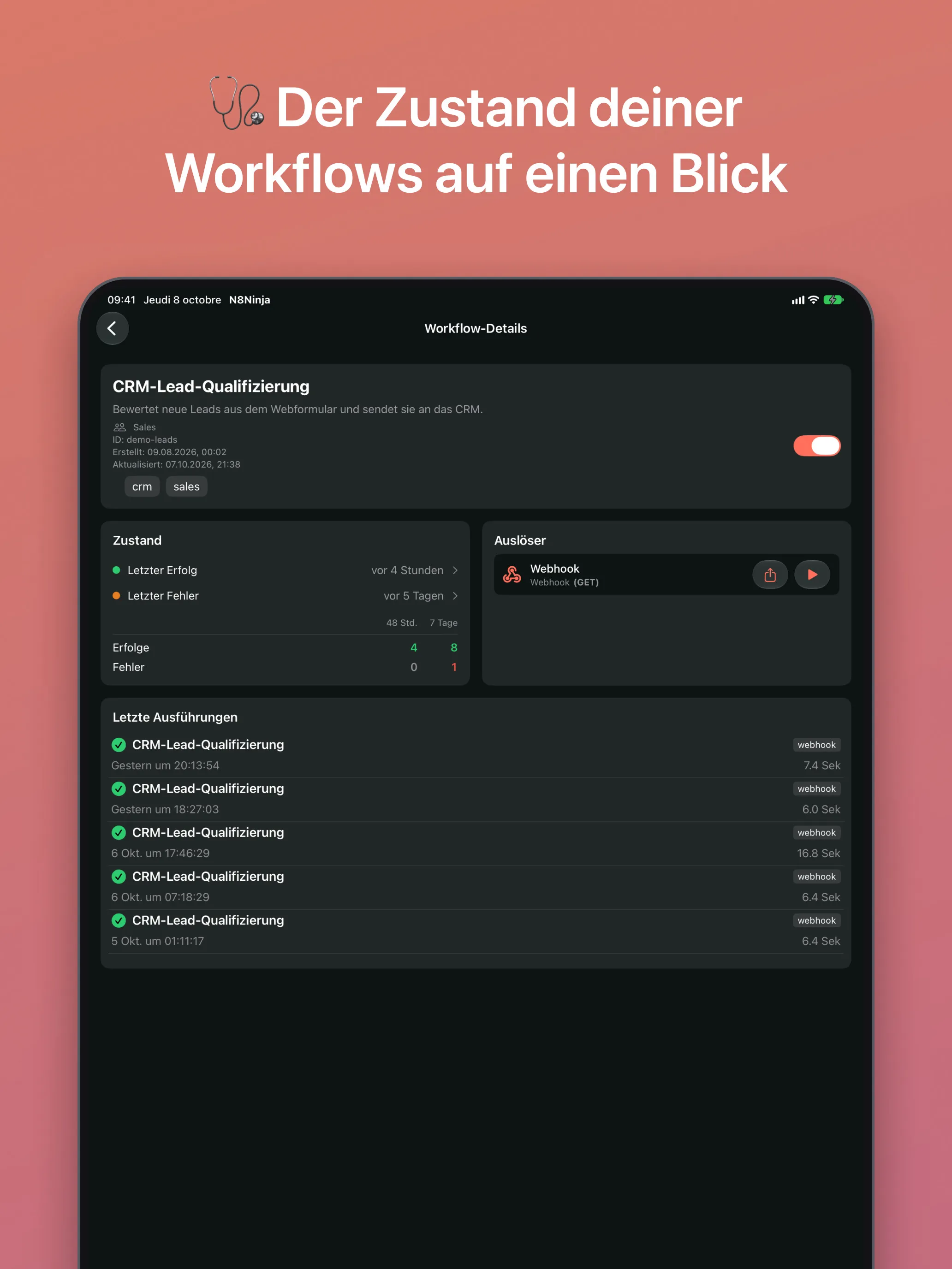 N8Ninja-Screenshot auf iPad (1)