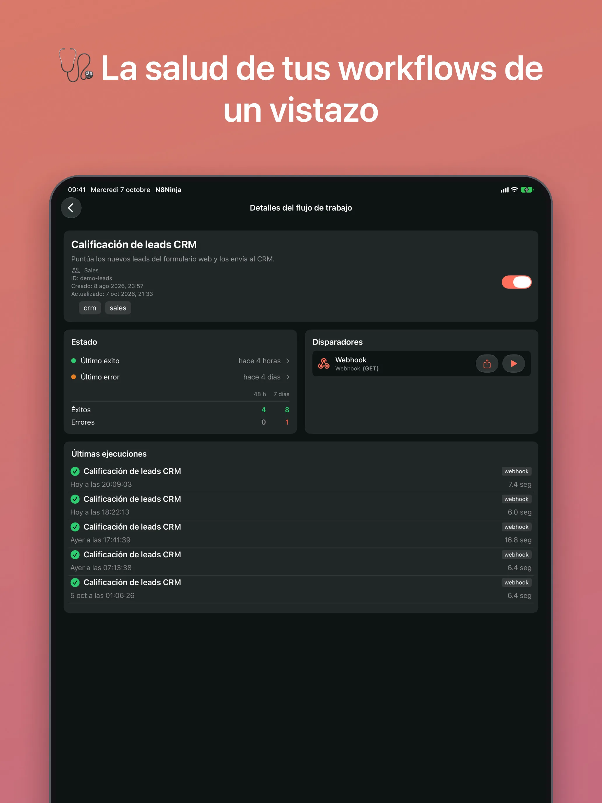 Captura de N8Ninja en iPad (1)