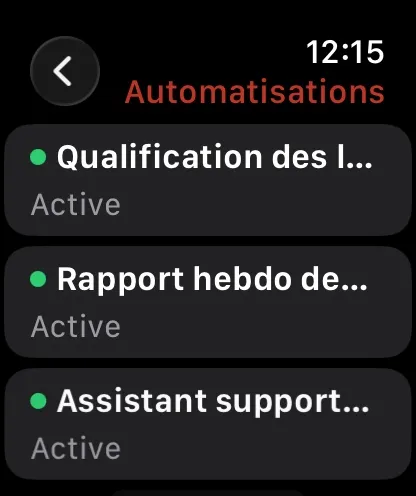 Capture d’écran de N8Ninja sur Apple Watch (2)