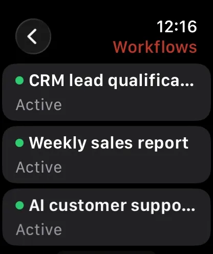 N8Ninja screenshot on Apple Watch (2)