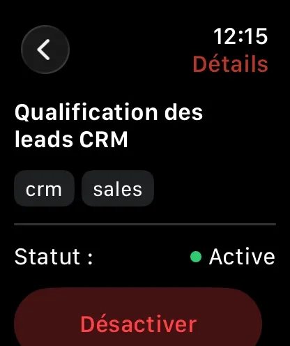 Capture d’écran de N8Ninja sur Apple Watch (3)