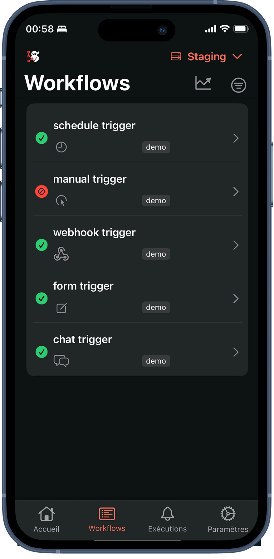 Aperçu N8Ninja sur iPhone 16